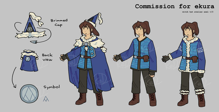Reference sheet of a human witch.