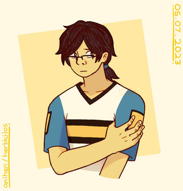 Half-body, coloured